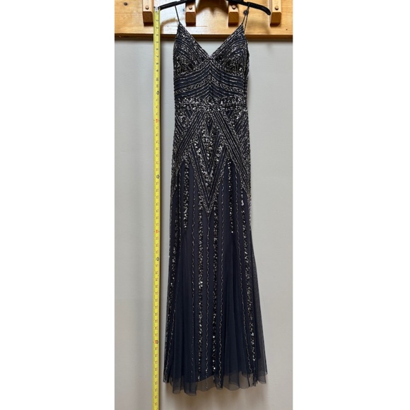 Marina Beaded and Sequins Gown Size 4 Petite 5’3” w/ Heels - Picture 6 of 9